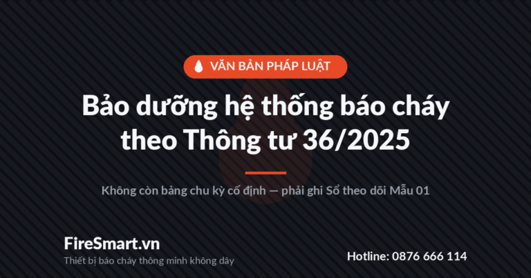 Ảnh đại diện: Bảo dưỡng hệ thống báo cháy theo Thông tư 36/2025