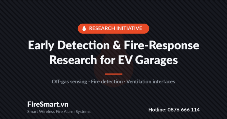FireSmart research initiative on early detection and fire-response solutions for electric vehicles in garages