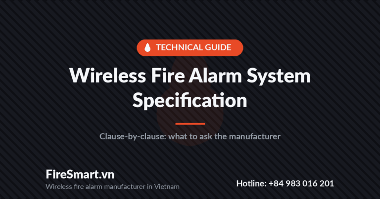 Wireless fire alarm system specification guide — FireSmart technical article cover image